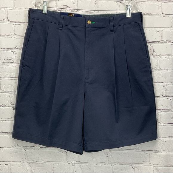 Tommy Hilfiger Golf Shorts Men's Size 36 Navy Pleated Athleisure Travel Preppy - Picture 5 of 7